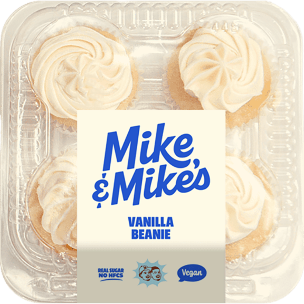 A package of Mike & Mike's cupcakes.